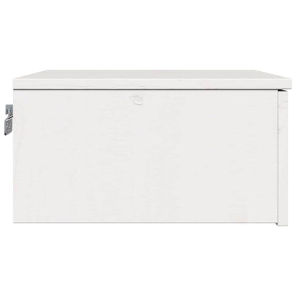 vidaXL Bedside Table White 37 x 35 x 18.5 cm Solid pine wood