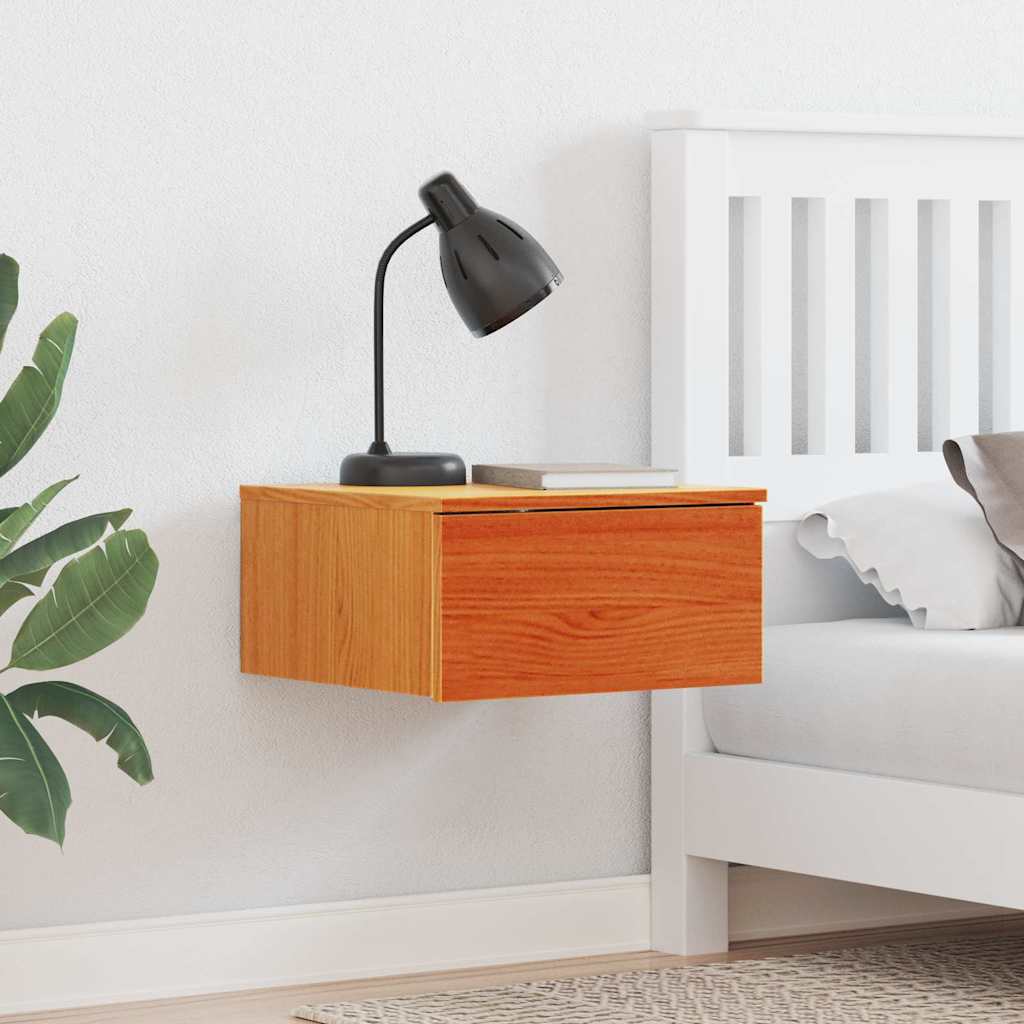 vidaXL Bedside Table 2 pcs Wax Brown 37 x 35 x 18.5 cm Solid pine wood