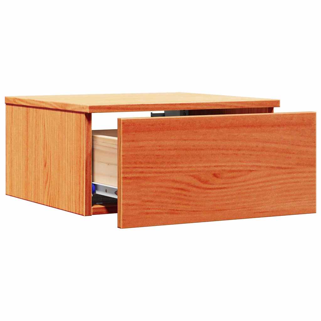 vidaXL Bedside Table 2 pcs Wax Brown 37 x 35 x 18.5 cm Solid pine wood