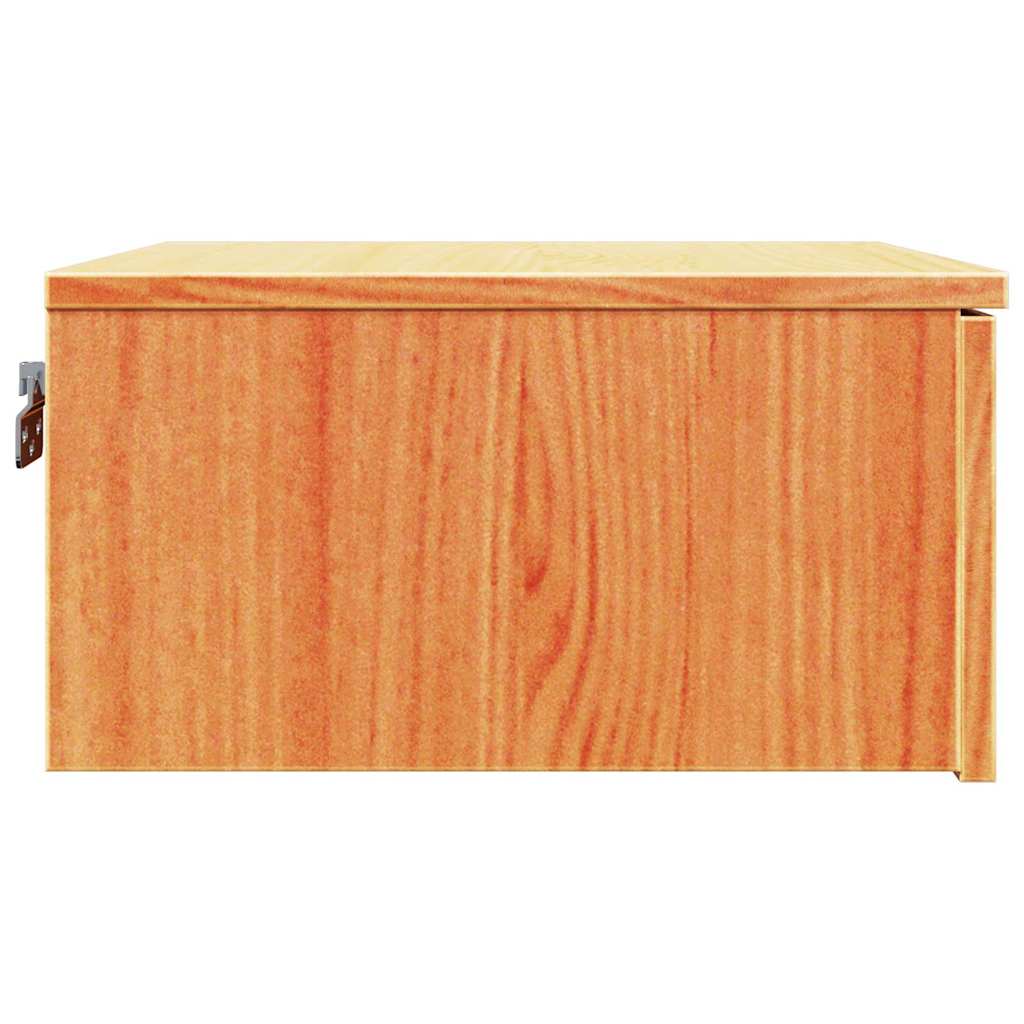 vidaXL Bedside Table 2 pcs Wax Brown 37 x 35 x 18.5 cm Solid pine wood