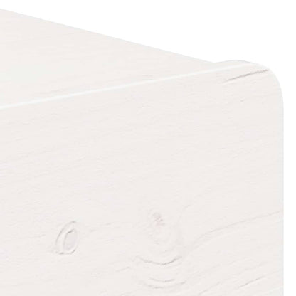 vidaXL Bedside Table White 44 x 32.5 x 40 cm Solid pine wood