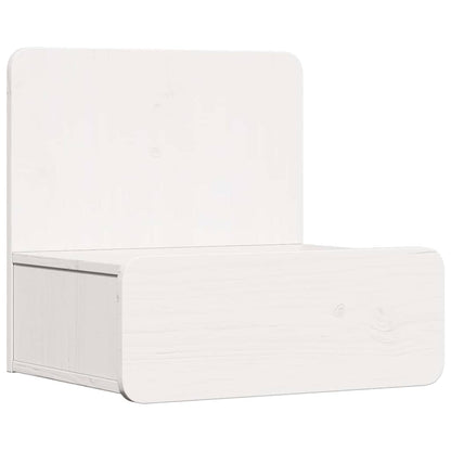 vidaXL Bedside Table White 44 x 32.5 x 40 cm Solid pine wood
