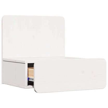 vidaXL Bedside Table White 44 x 32.5 x 40 cm Solid pine wood