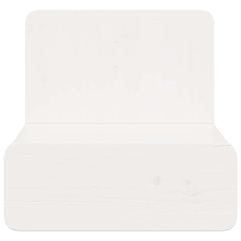 vidaXL Bedside Table White 44 x 32.5 x 40 cm Solid pine wood