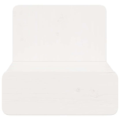 vidaXL Bedside Table White 44 x 32.5 x 40 cm Solid pine wood