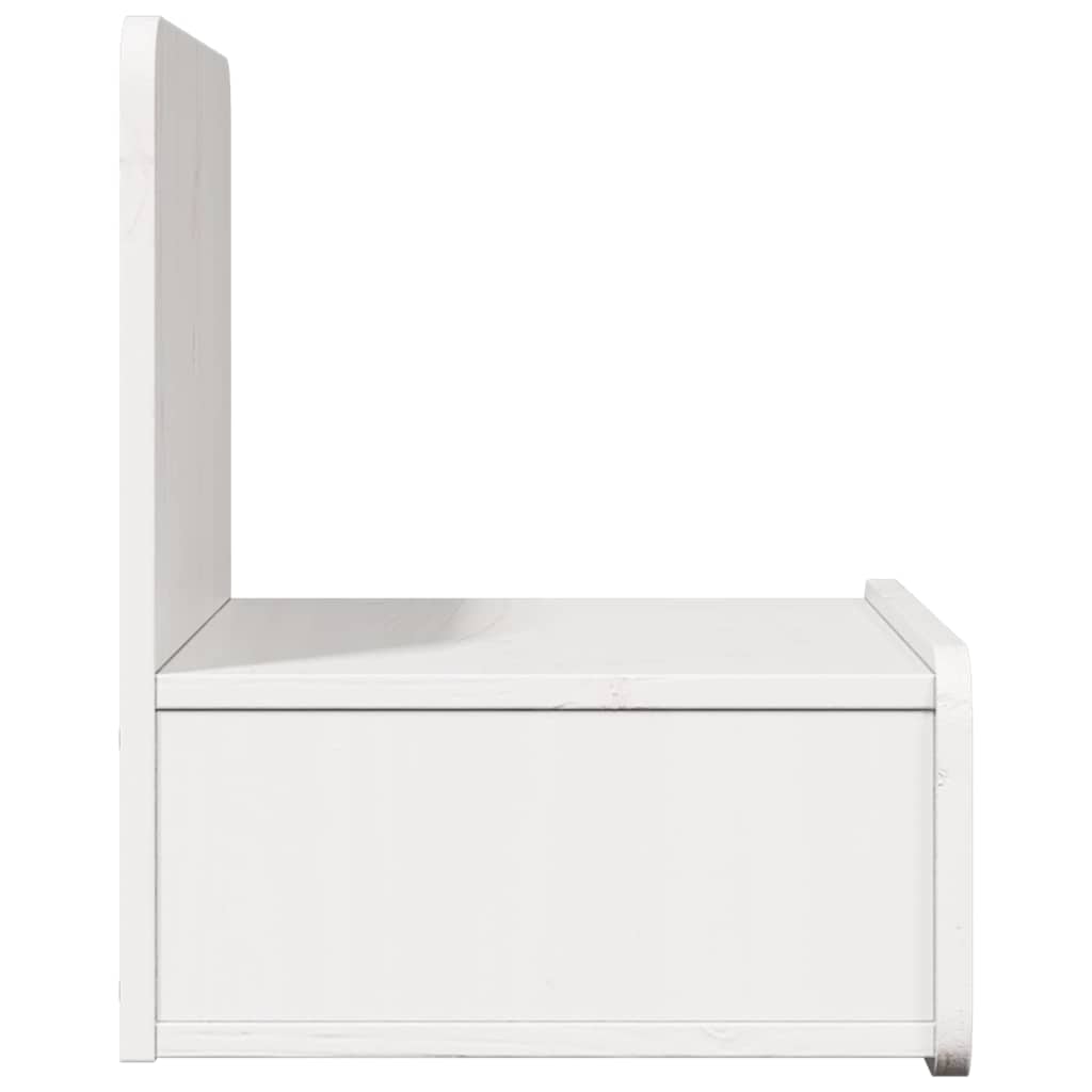 vidaXL Bedside Table White 44 x 32.5 x 40 cm Solid pine wood