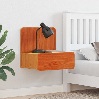 vidaXL Bedside Table Wax Brown 44 x 32.5 x 40 cm Solid pine wood