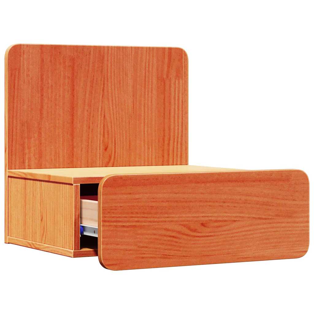 vidaXL Bedside Table Wax Brown 44 x 32.5 x 40 cm Solid pine wood