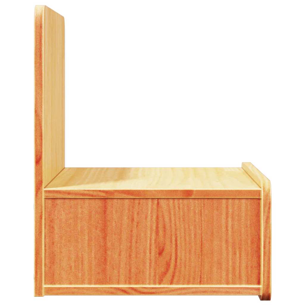 vidaXL Bedside Table Wax Brown 44 x 32.5 x 40 cm Solid pine wood