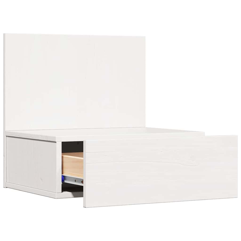 vidaXL Bedside Table White 42 x 32.5 x 40 cm Solid pine wood