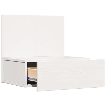 vidaXL Bedside Table White 42 x 32.5 x 40 cm Solid pine wood
