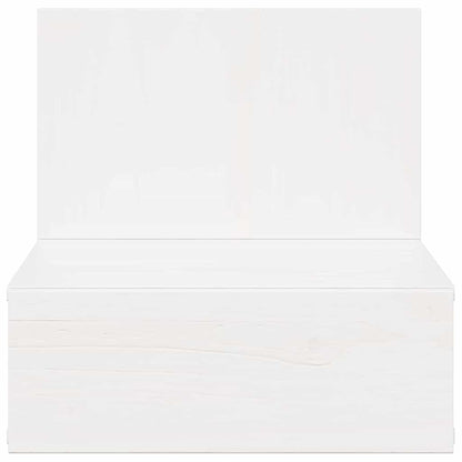 vidaXL Bedside Table White 42 x 32.5 x 40 cm Solid pine wood