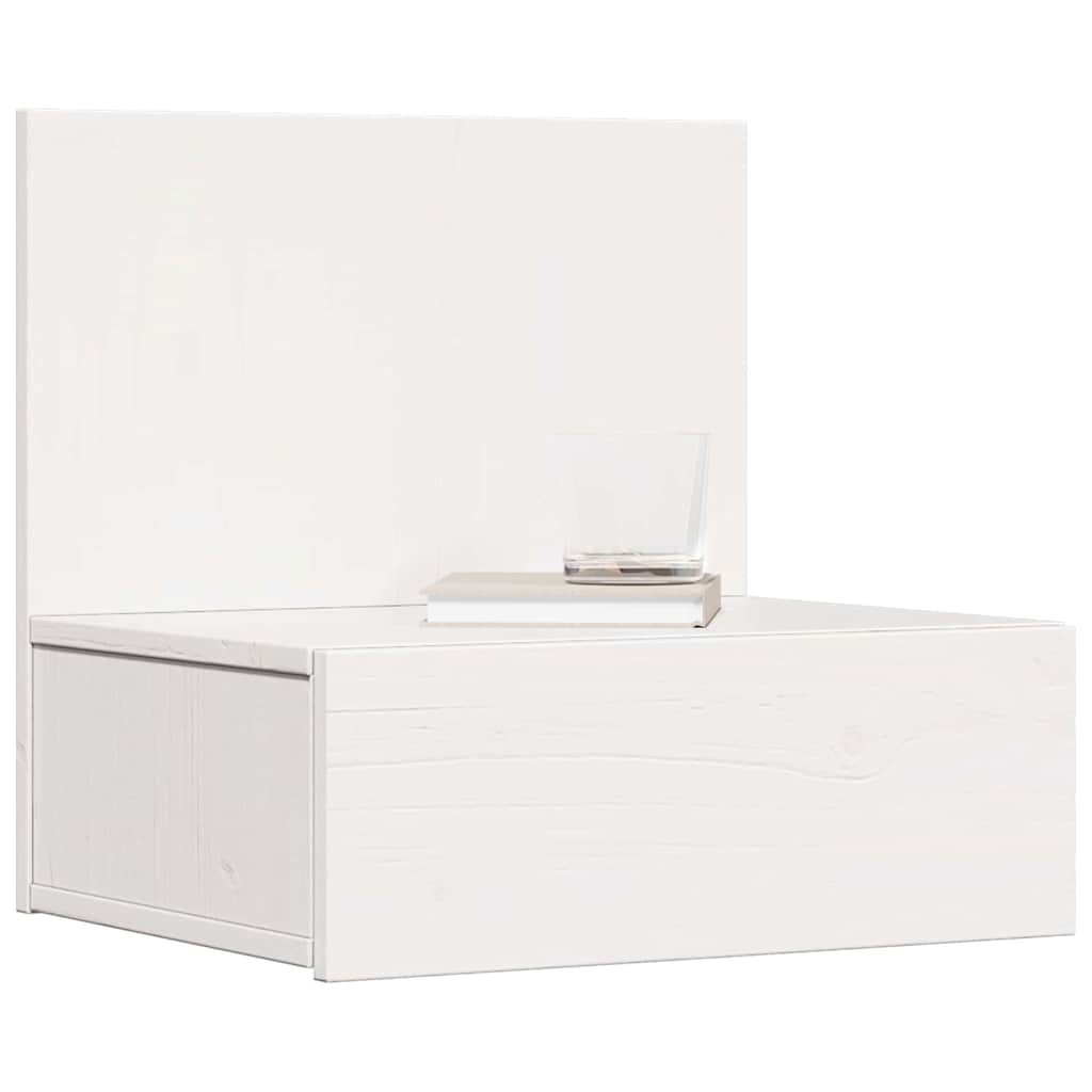 vidaXL Bedside Table White 42 x 32.5 x 40 cm Solid pine wood
