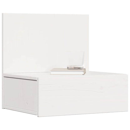 vidaXL Bedside Table White 42 x 32.5 x 40 cm Solid pine wood