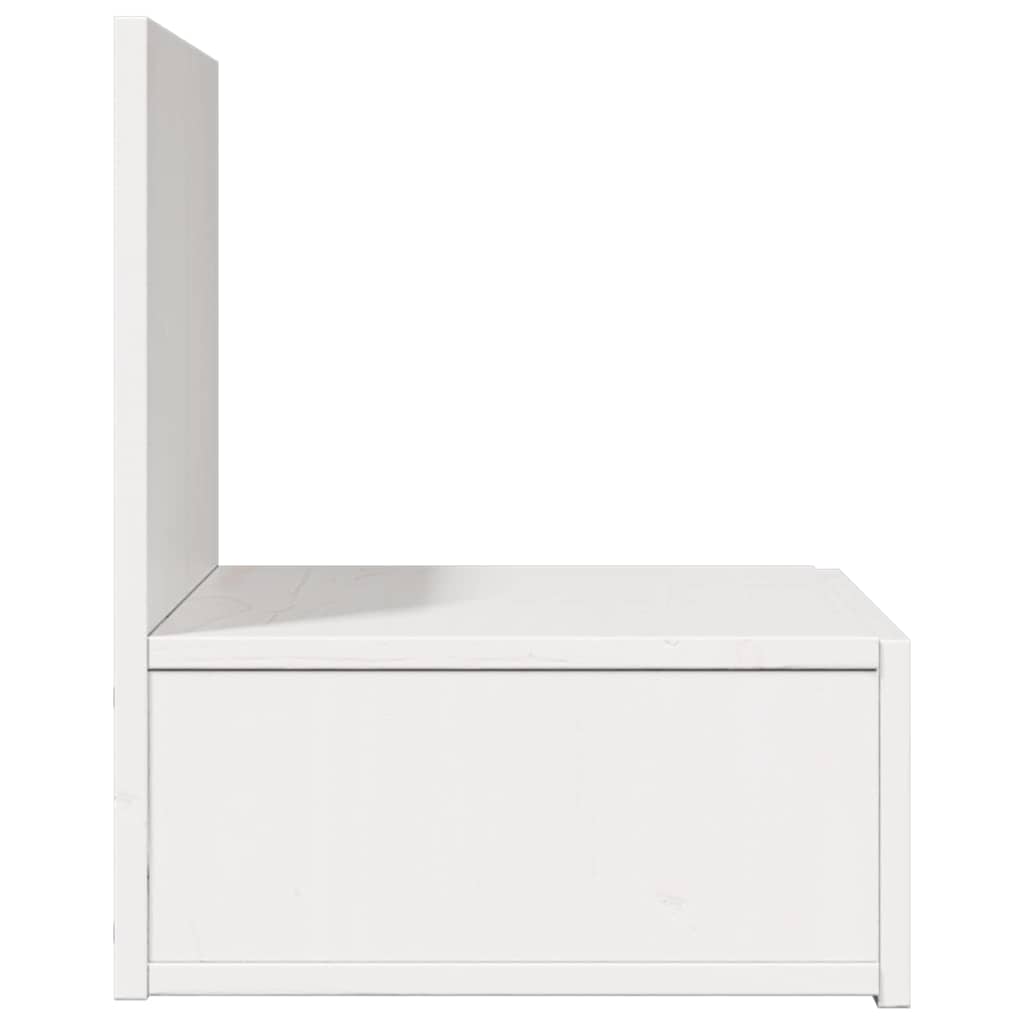 vidaXL Bedside Table White 42 x 32.5 x 40 cm Solid pine wood