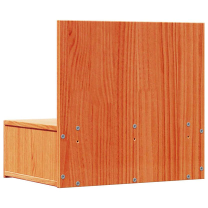 vidaXL Bedside Table Wax Brown 42 x 32.5 x 40 cm Solid pine wood