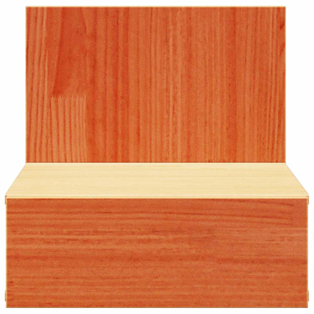 vidaXL Bedside Table Wax Brown 42 x 32.5 x 40 cm Solid pine wood