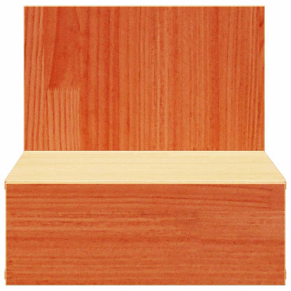 vidaXL Bedside Table Wax Brown 42 x 32.5 x 40 cm Solid pine wood
