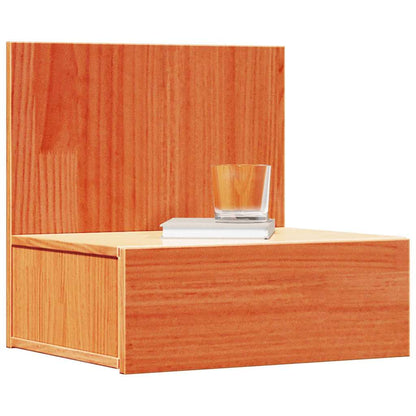 vidaXL Bedside Table Wax Brown 42 x 32.5 x 40 cm Solid pine wood