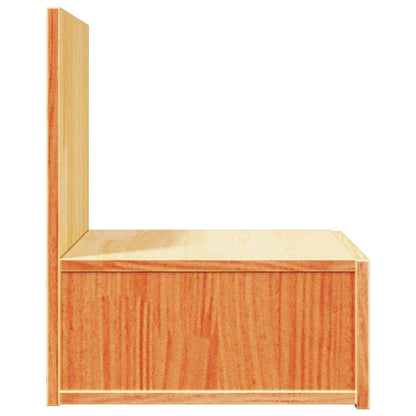 vidaXL Bedside Table Wax Brown 42 x 32.5 x 40 cm Solid pine wood