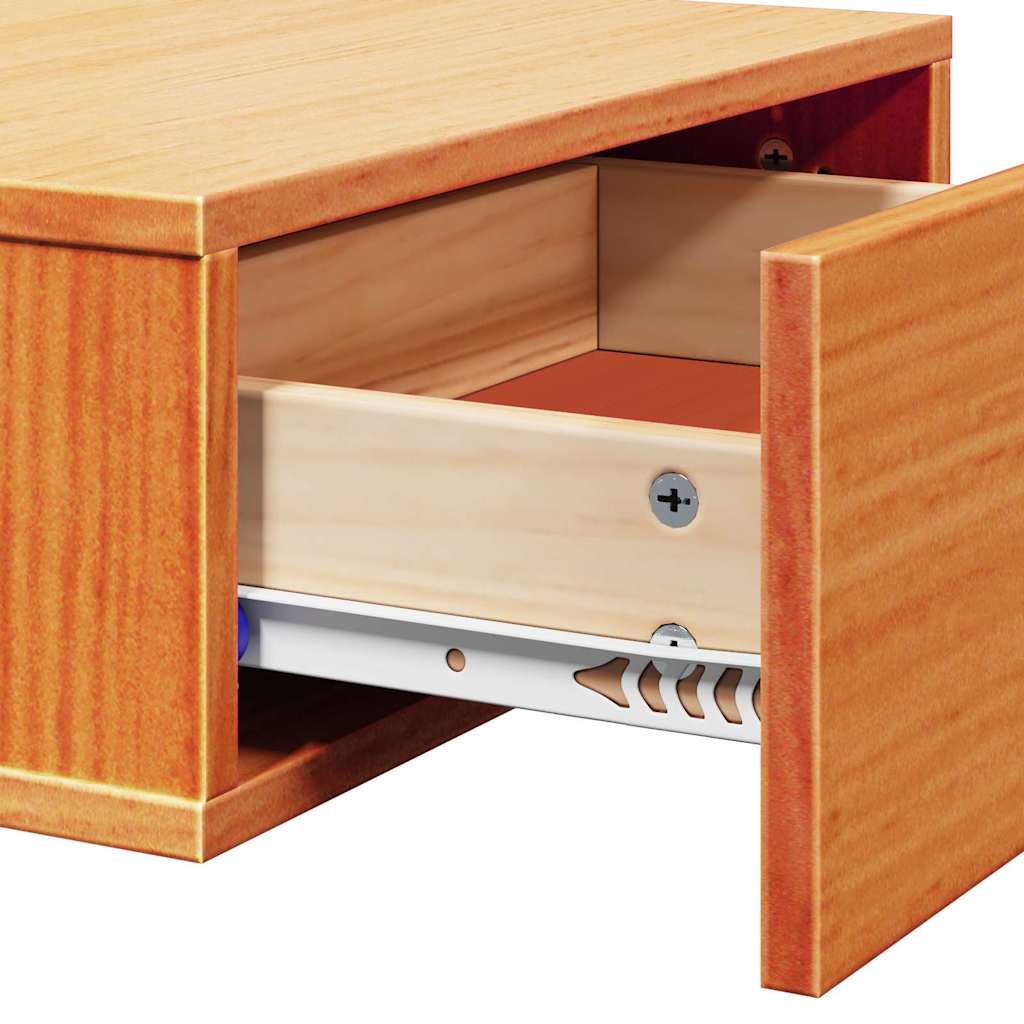 vidaXL Bedside Table 2 pcs Wax Brown 42 x 32.5 x 40 cm Solid pine wood