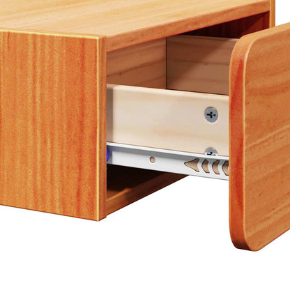 vidaXL Bedside Table Wax Brown 39 x 34 x 16.5 cm Solid pine wood