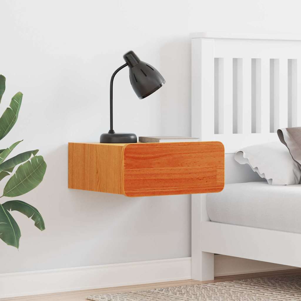 vidaXL Bedside Table Wax Brown 39 x 34 x 16.5 cm Solid pine wood