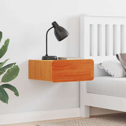 vidaXL Bedside Table Wax Brown 39 x 34 x 16.5 cm Solid pine wood