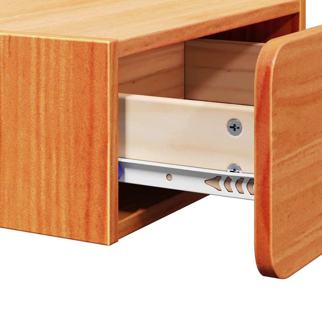 vidaXL Bedside Table 2 pcs Wax Brown 39 x 34 x 16.5 cm Solid pine wood