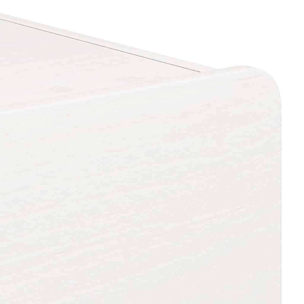 vidaXL Bedside Table with Drawer White 39 x 34 x 33 cm Solid pinewood