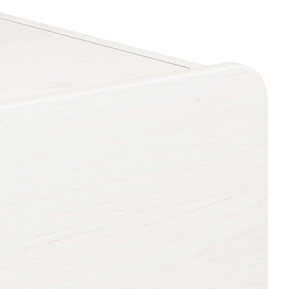 vidaXL Bedside Table with Drawer White 39 x 34 x 33 cm Solid pinewood