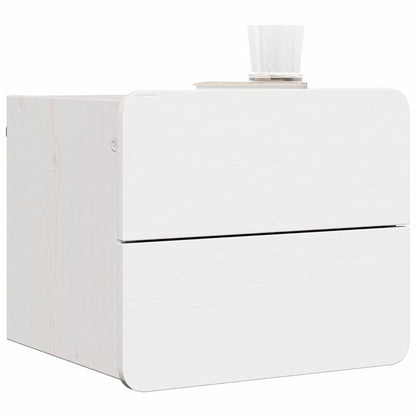 vidaXL Bedside Table with Drawer White 39 x 34 x 33 cm Solid pinewood
