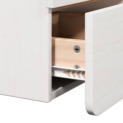 vidaXL Bedside Table 2 pcs White 39 x 34 x 33 cm Solid pinewood