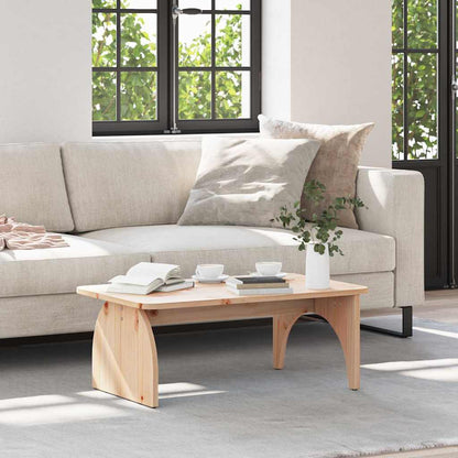 vidaXL Coffee Table Natural 80 x 50 x 31 cm Solid pine wood