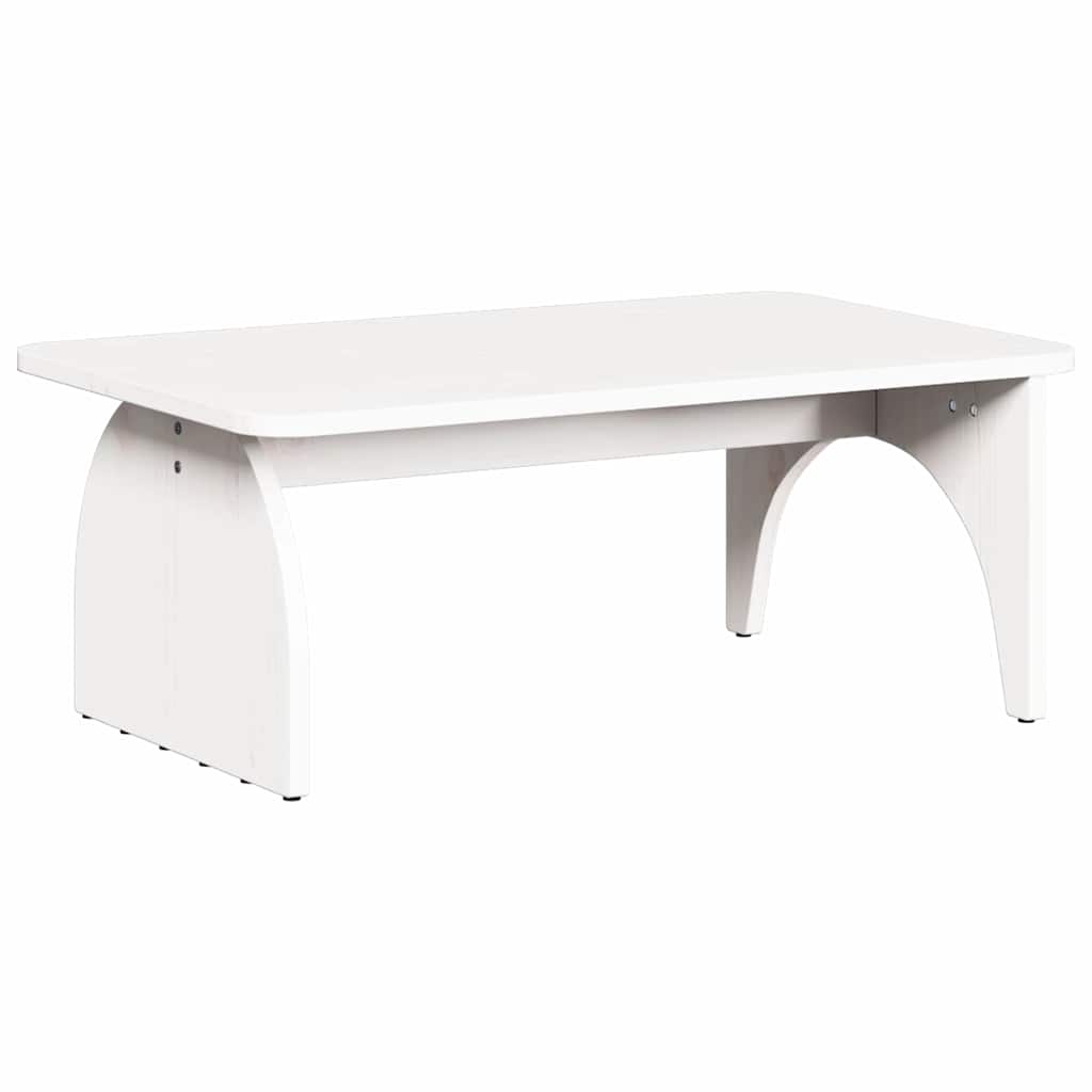 vidaXL Coffee Table White 80 x 50 x 31 cm Solid pine wood