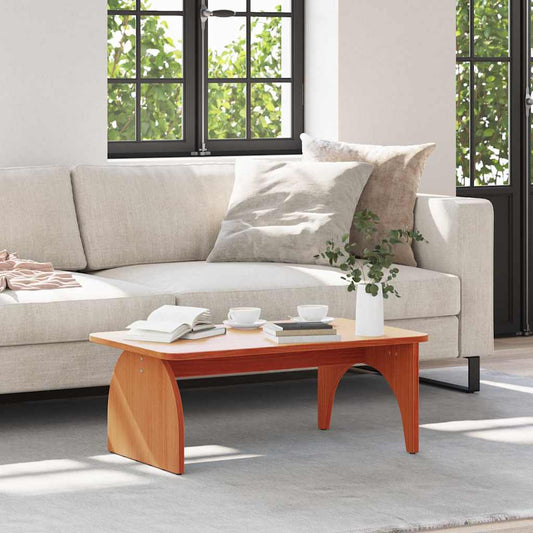vidaXL Coffee Table Wax Brown 80 x 50 x 31 cm Solid pine wood