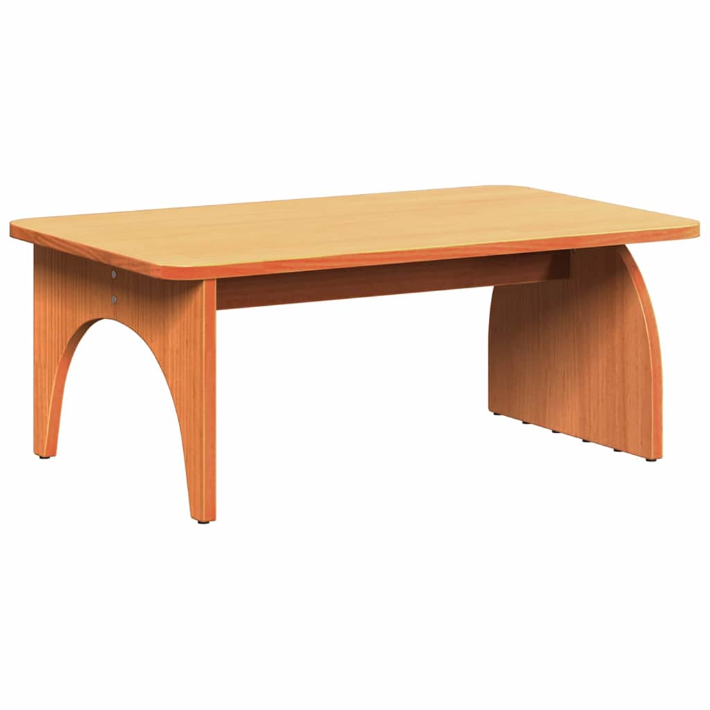 vidaXL Coffee Table Wax Brown 80 x 50 x 31 cm Solid pine wood