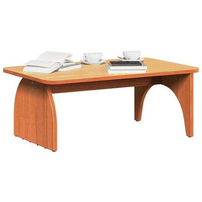 vidaXL Coffee Table Wax Brown 80 x 50 x 31 cm Solid pine wood