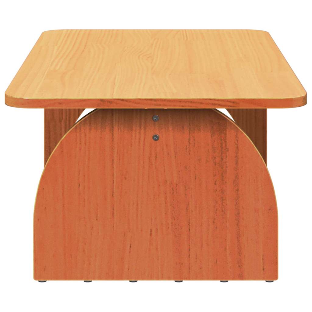 vidaXL Coffee Table Wax Brown 80 x 50 x 31 cm Solid pine wood