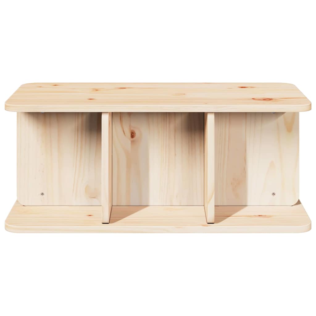 vidaXL Coffee Table Natural 80 x 39.5 x 33.5 cm Solid pine wood