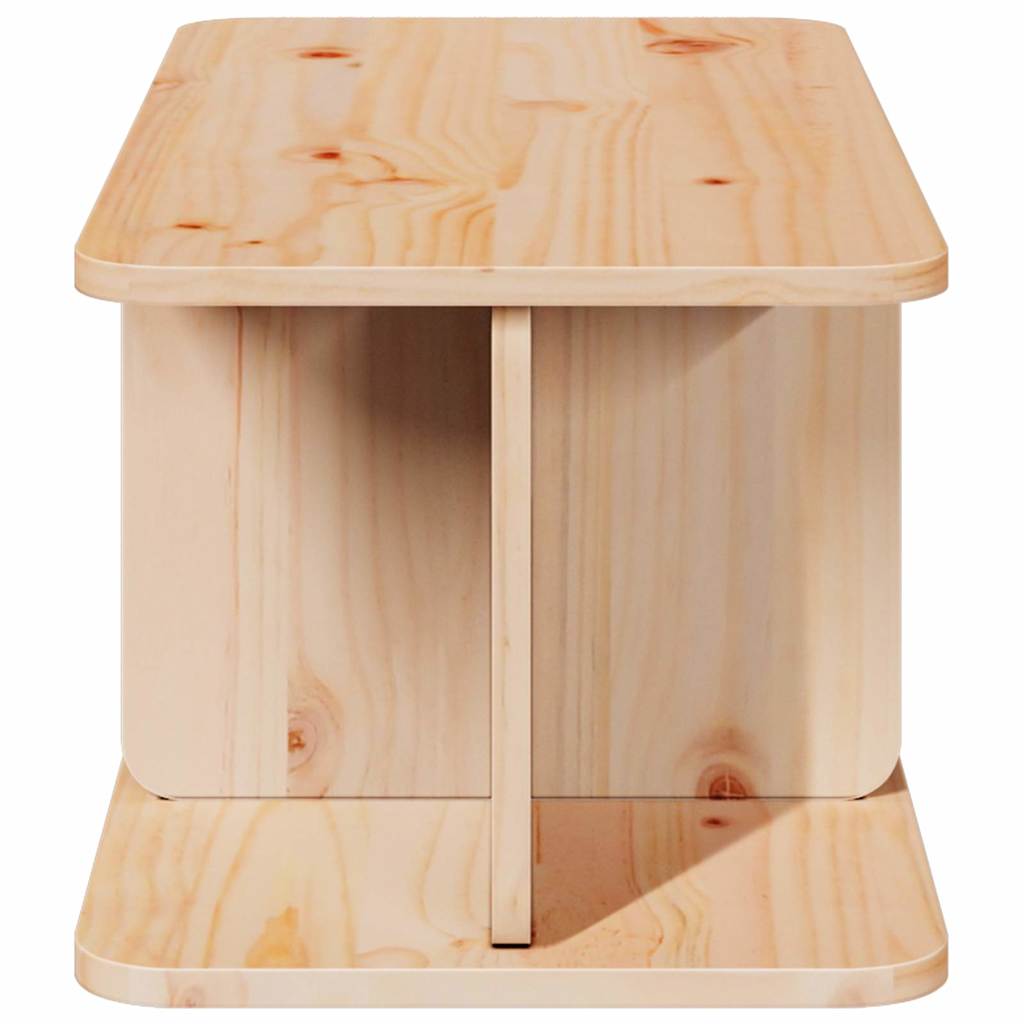 vidaXL Coffee Table Natural 80 x 39.5 x 33.5 cm Solid pine wood
