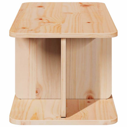 vidaXL Coffee Table Natural 80 x 39.5 x 33.5 cm Solid pine wood