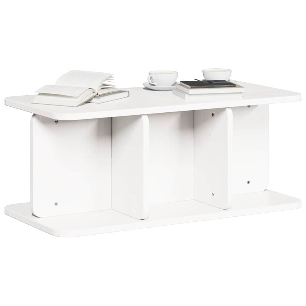 vidaXL Coffee Table White 80 x 39.5 x 33.5 cm Solid pine wood