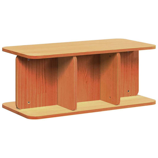 vidaXL Coffee Table Wax Brown 80 x 39.5 x 33.5 cm Solid pine wood