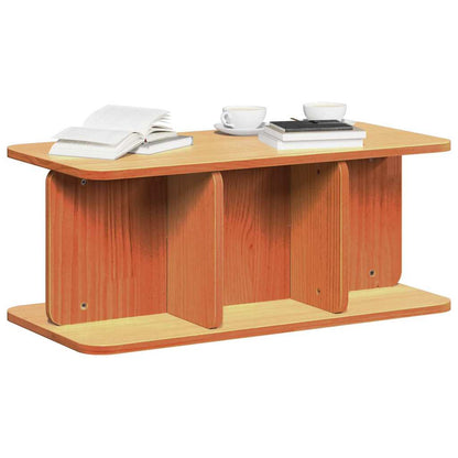 vidaXL Coffee Table Wax Brown 80 x 39.5 x 33.5 cm Solid pine wood