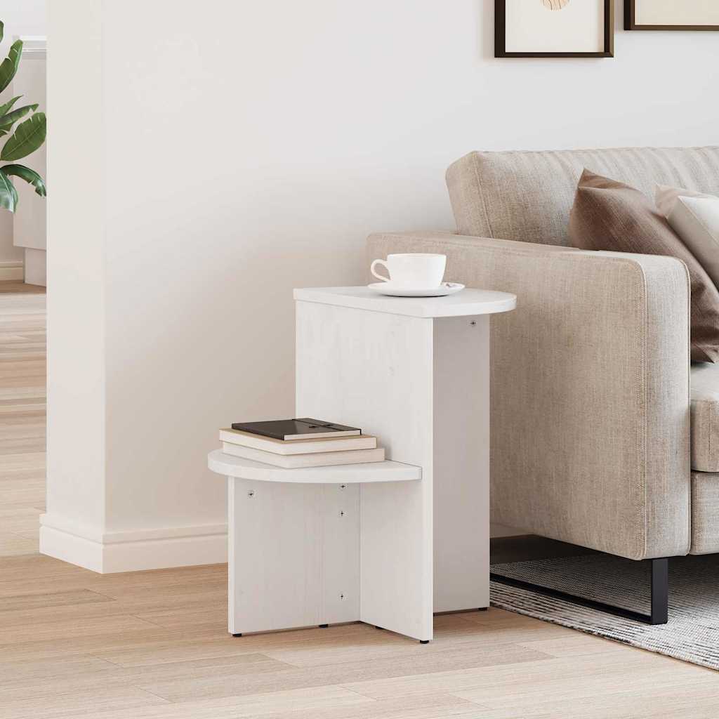 vidaXL Coffee Table White 50 x 40 x 50 cm Solid pine wood
