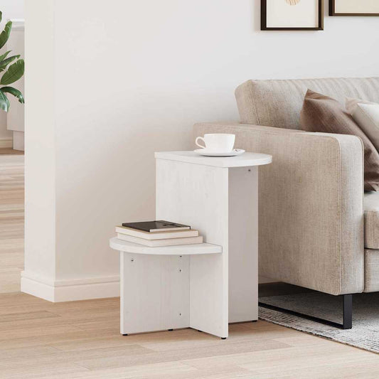 vidaXL Coffee Table White 50 x 40 x 50 cm Solid pine wood