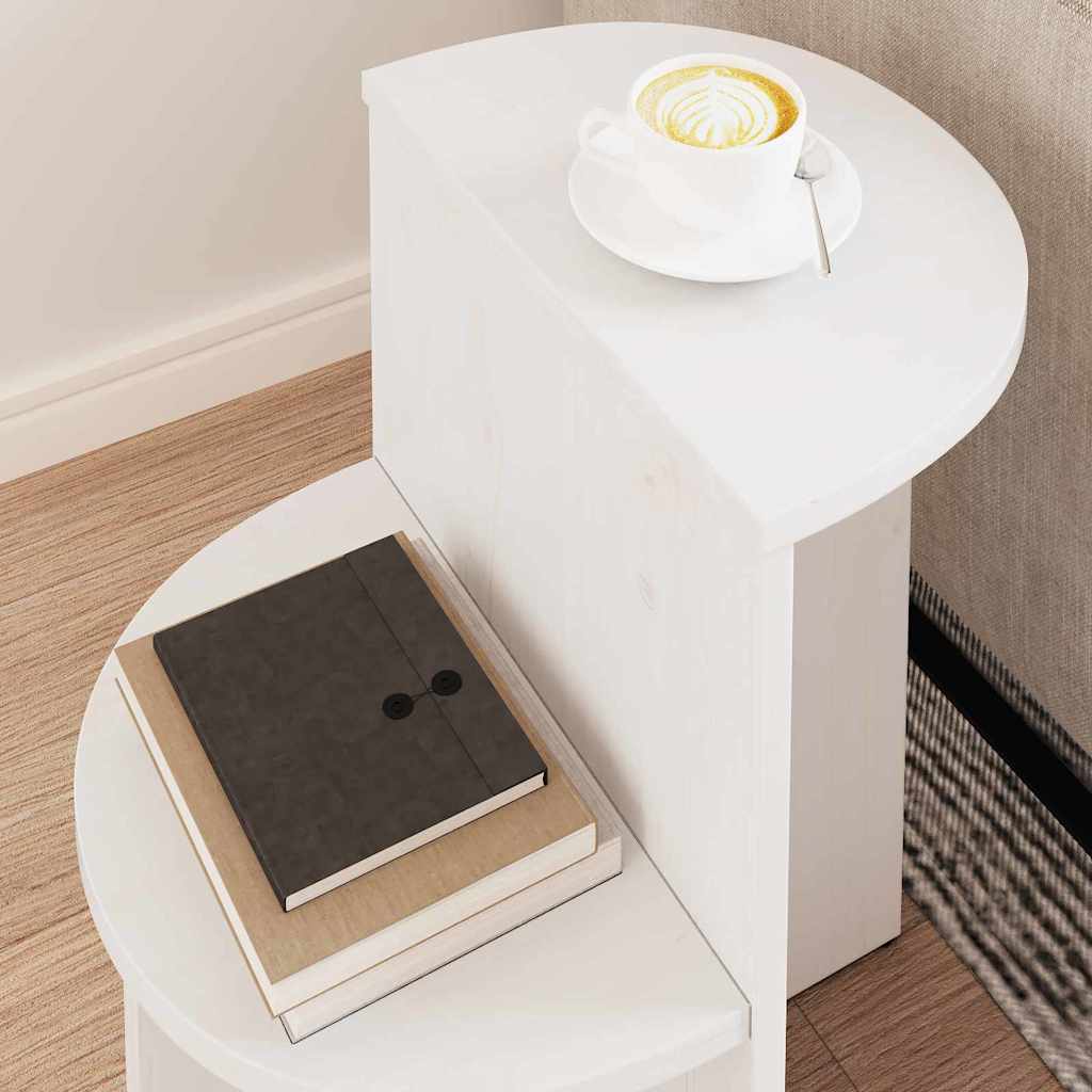 vidaXL Coffee Table White 50 x 40 x 50 cm Solid pine wood