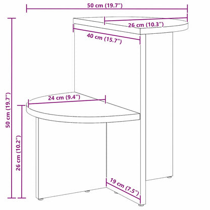 vidaXL Coffee Table White 50 x 40 x 50 cm Solid pine wood