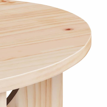 vidaXL Coffee Table Natural 50 x 50 x 35 cm Solid pine wood